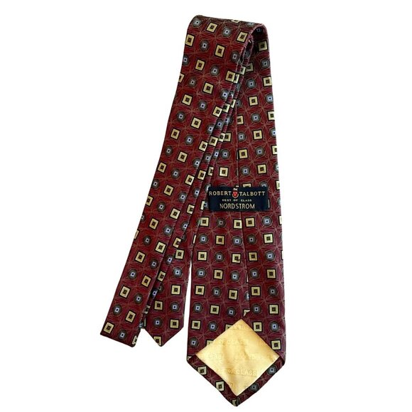 Mens Robert Talbott by Nordstrom Maroon Tie - Picture 4 of 7